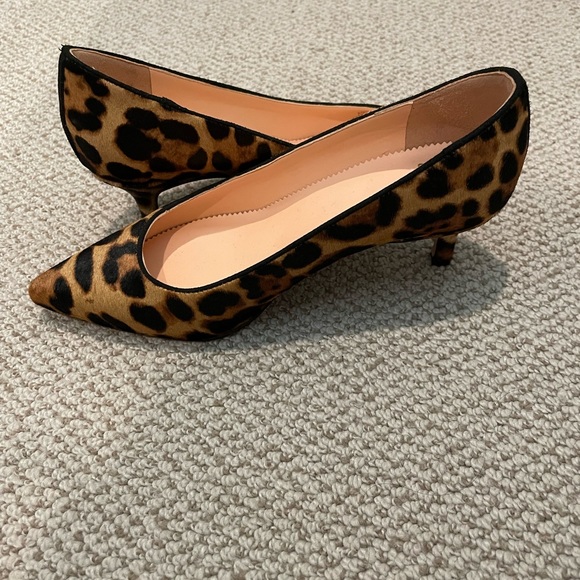 BRAND NEW J. Crew Calfhair Leopard Heels- size 5 🐆 - Picture 2 of 5